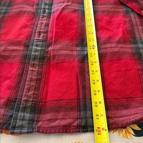 Men’s Carhartt Red Plaid Flannel Shirt Size 3XL Original Fit - Picture 7 of 7